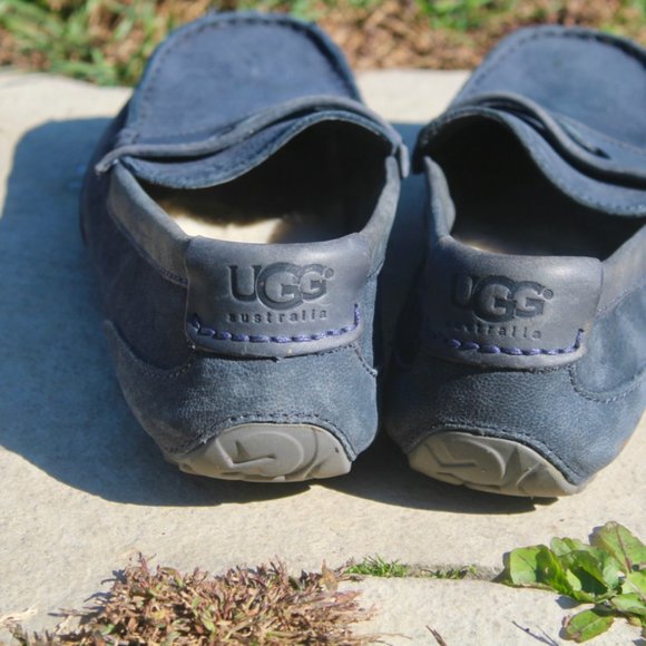 UGG Driving Shoe Loafer -  Navy Blue Size 9 'Tucker' - Picture 2 of 11